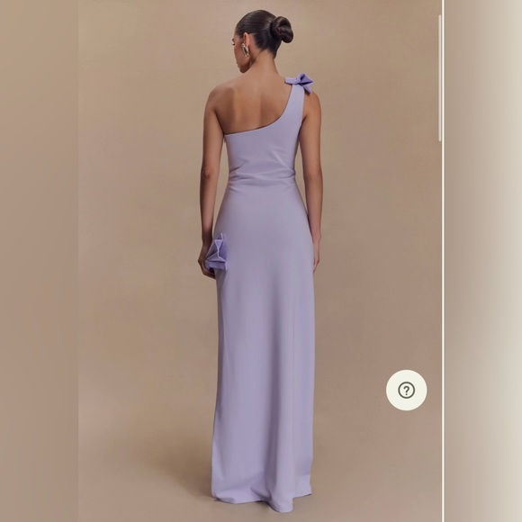Meshki Lilac Asymmetrical One Shoulder Gown - Picture 2 of 7